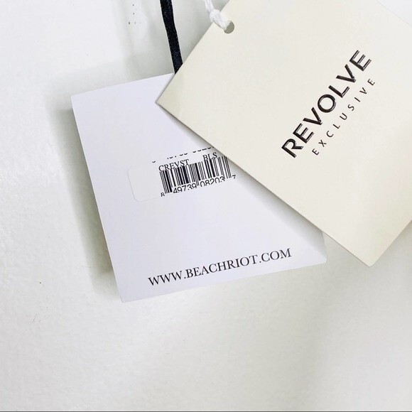 Beach Riot Swim Top Off Shoulder Ruffle Light Blue Size Small Bikini New NWT - Picture 6 of 6